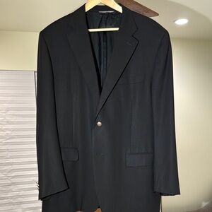 Canali Black Travel Blazer, Made in Italy, IT60 L, US 50L, Surgeon’s Cuffs!